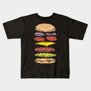 Exploded Burger Kids T-Shirt